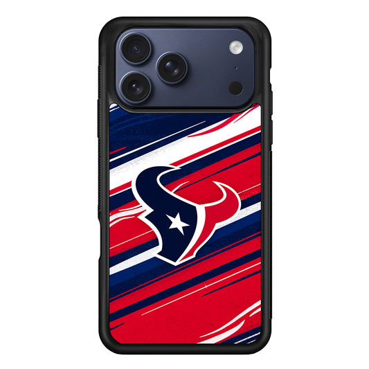 Houston Texans Abstract Color iPhone 17 Pro Max Case | Slim Protective Cover for iPhone 17 Pro Max