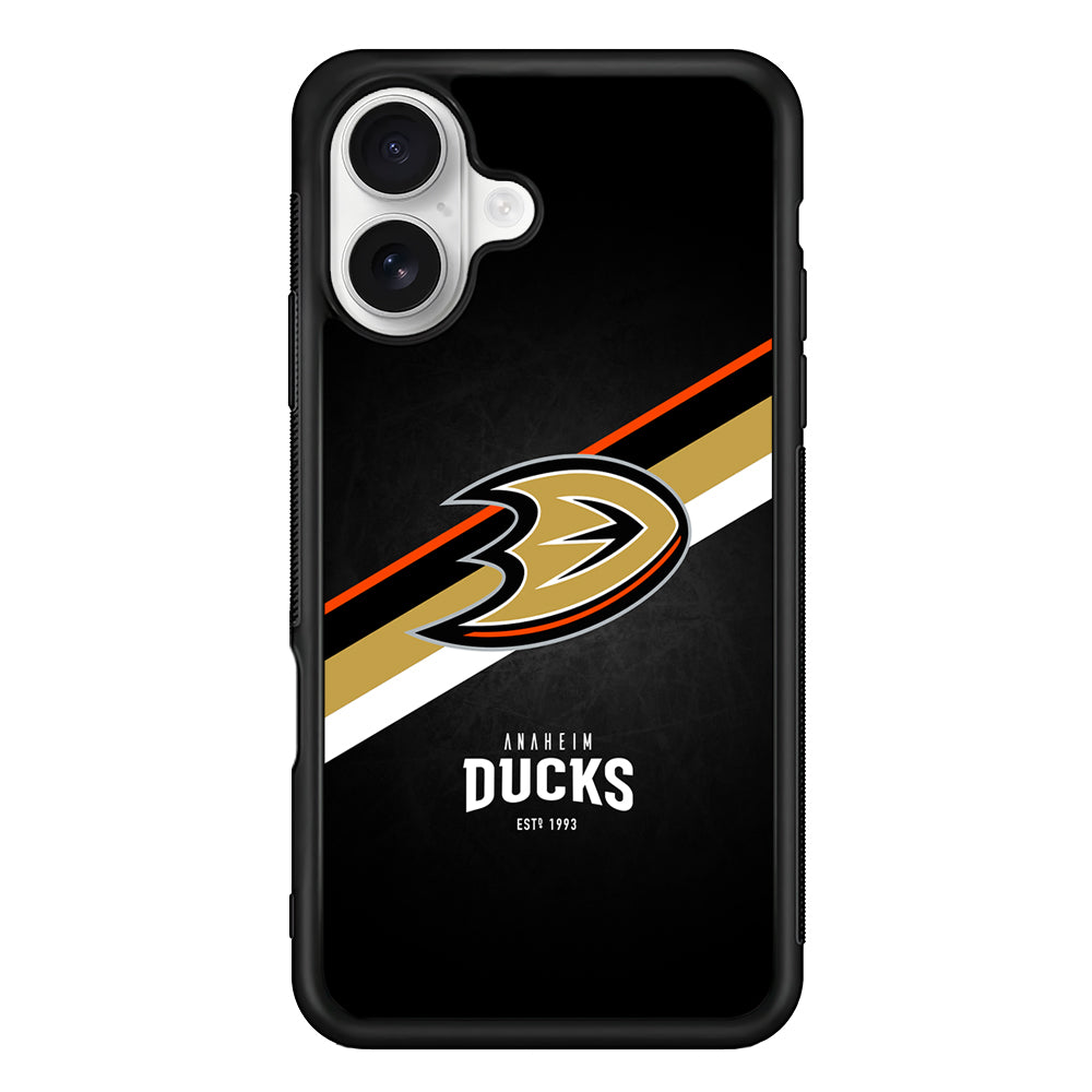 Anaheim Ducks Logo iPhone 16 Plus Case | Durable Protective Rubber Cover