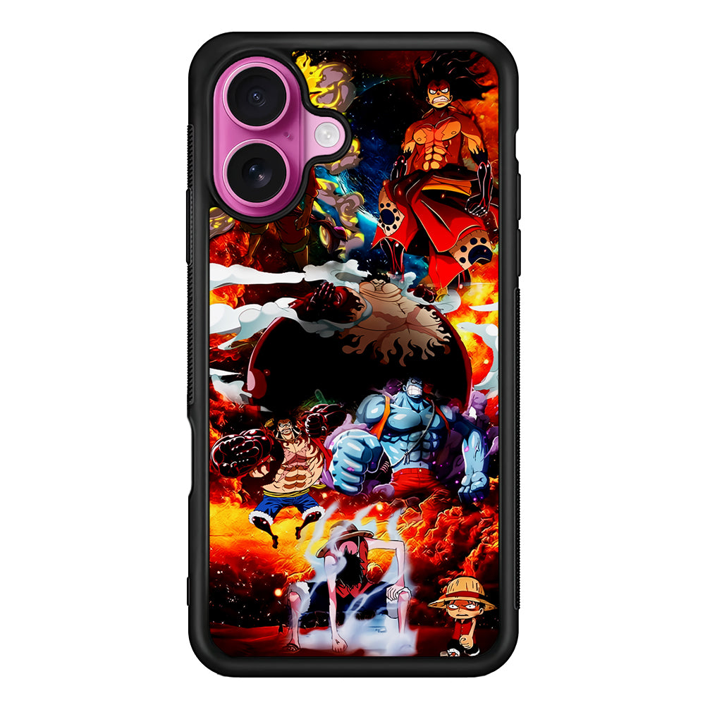 One Piece Luffy Transformation iPhone 17 Case | Slim Protective Rubber Phone Cover