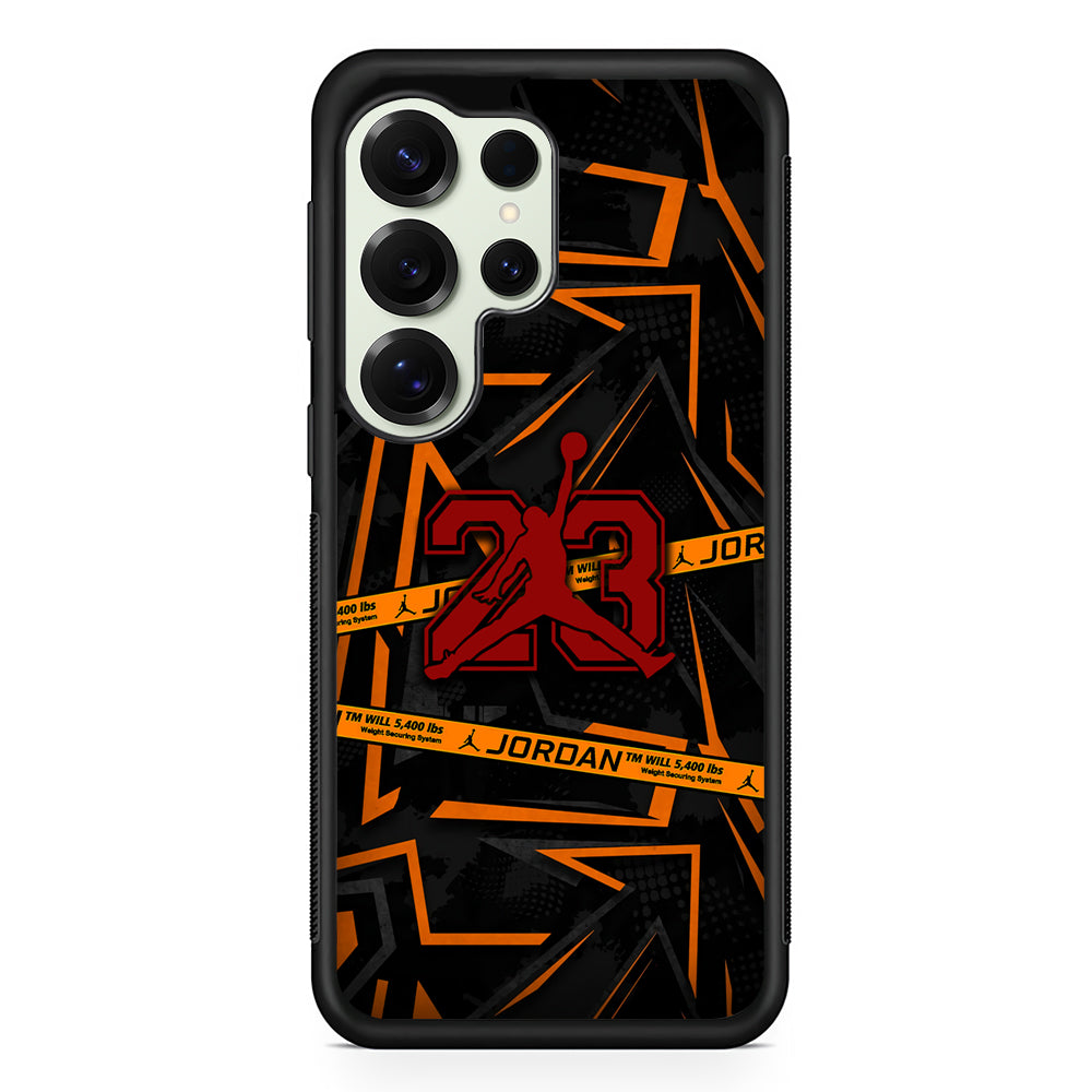 Air Jordan Orange Shapes Samsung Galaxy S25 Ultra Case | Durable Rubber Case for Samsung Galaxy S25 Ultra