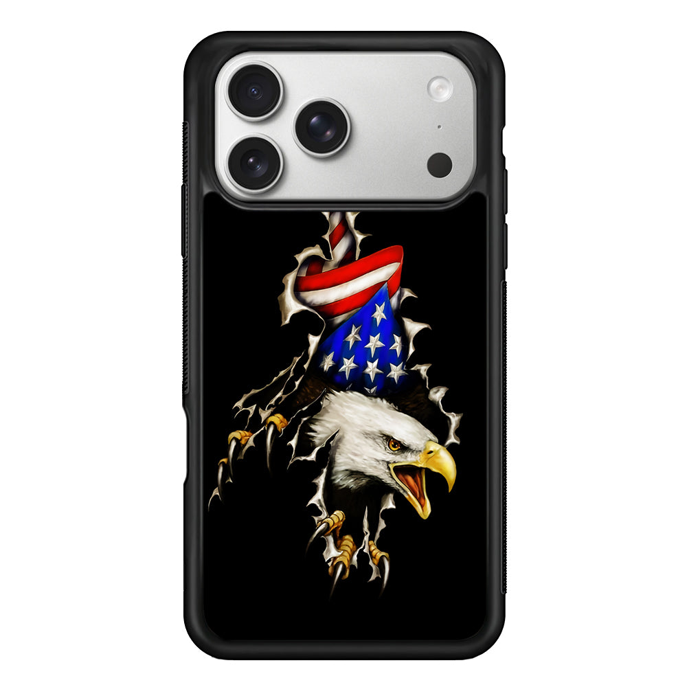 Eagle American Flag Patriotic iPhone 17 Pro Case | Slim Rubber Case for iPhone 17 Pro