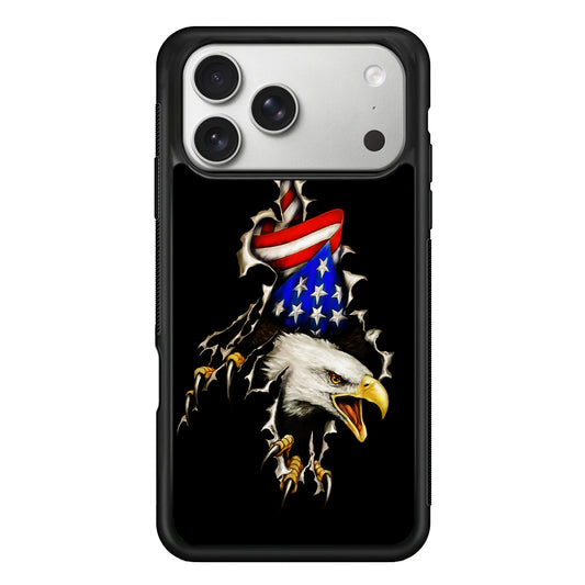 Eagle American Flag Patriotic iPhone 17 Pro Case | Slim Rubber Case for iPhone 17 Pro