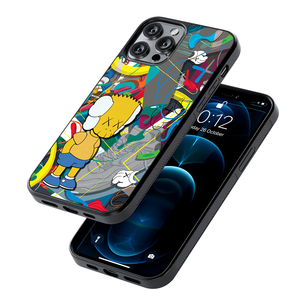 Kaws Doodle Bart Cover 2D Rubber Phone Case | Durable Phone Case
