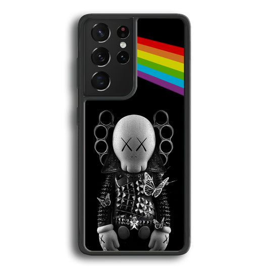 Kaws Metal Style Rainbow Samsung Galaxy S22 Ultra Case | Slim Rubber Case for Samsung Galaxy S22 Ultra