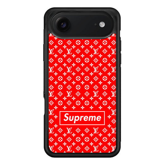 Louis Vuitton X Supreme Red Background iPhone 17 Air Case | Slim Rubber Case for iPhone 17 Air