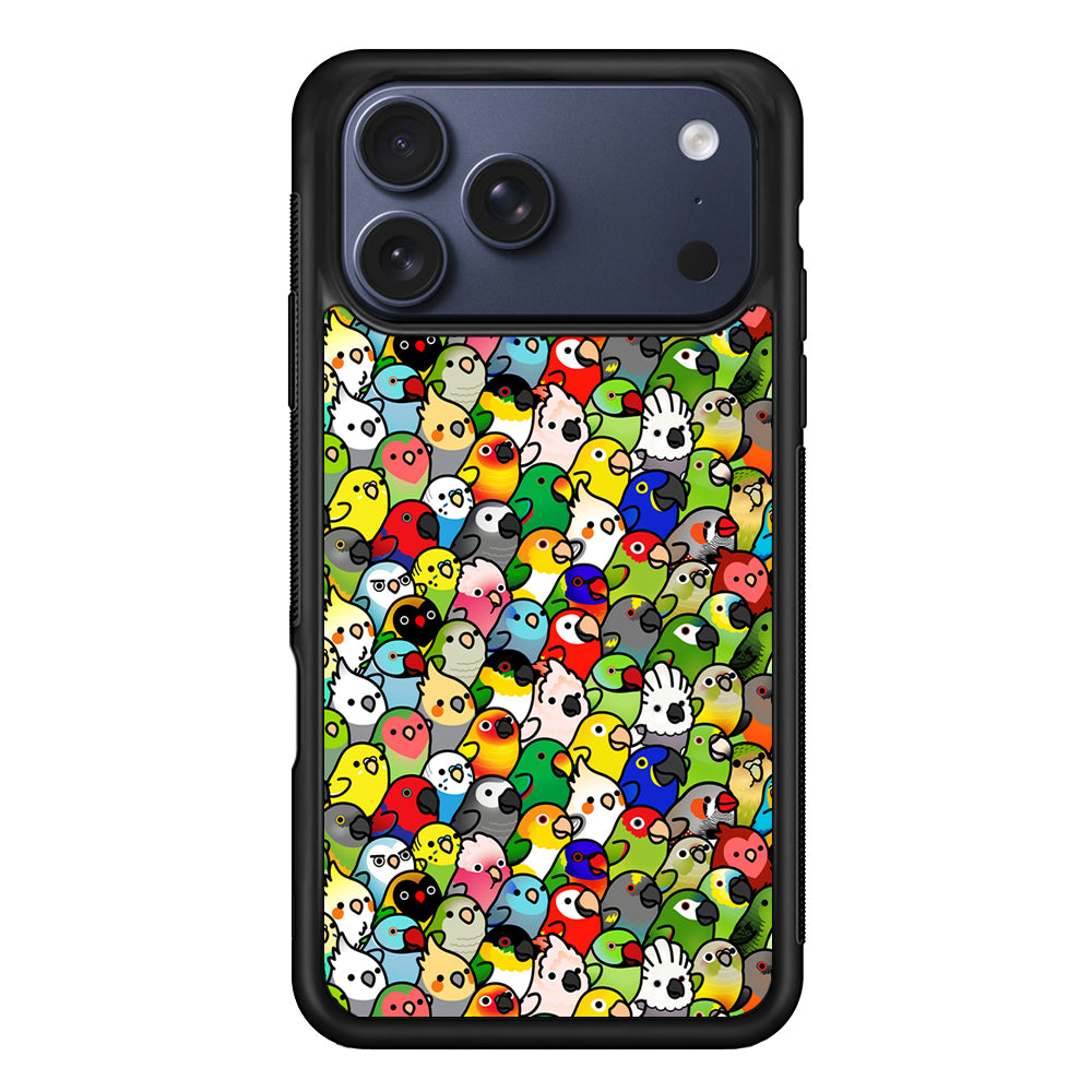 Kawaii Birds Pattern iPhone 17 Pro Max Case | Slim Protective Cover for iPhone 17 Pro Max