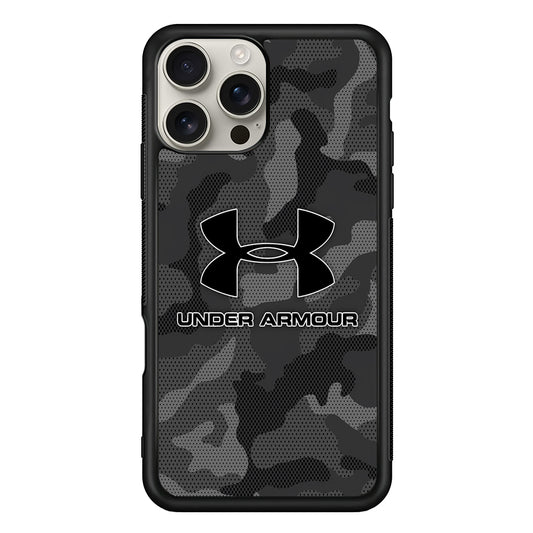 Under Armour Black Camo iPhone 16 Pro Max Case | Slim Rubber Case for iPhone 16 Pro Max