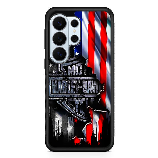 Harley Davidson American Flag Samsung Galaxy S26 Ultra Case | Protective Phone Cover
