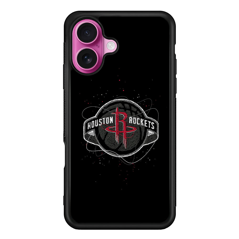 Houston Rockets Abstract iPhone 17 Case | Slim Protective Rubber Phone Cover