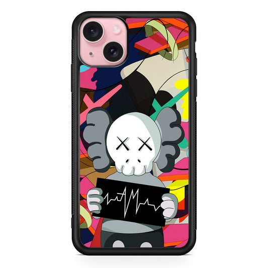 Kaws Signature to The World iPhone 15 Case | Slim Rubber Case for iPhone 15