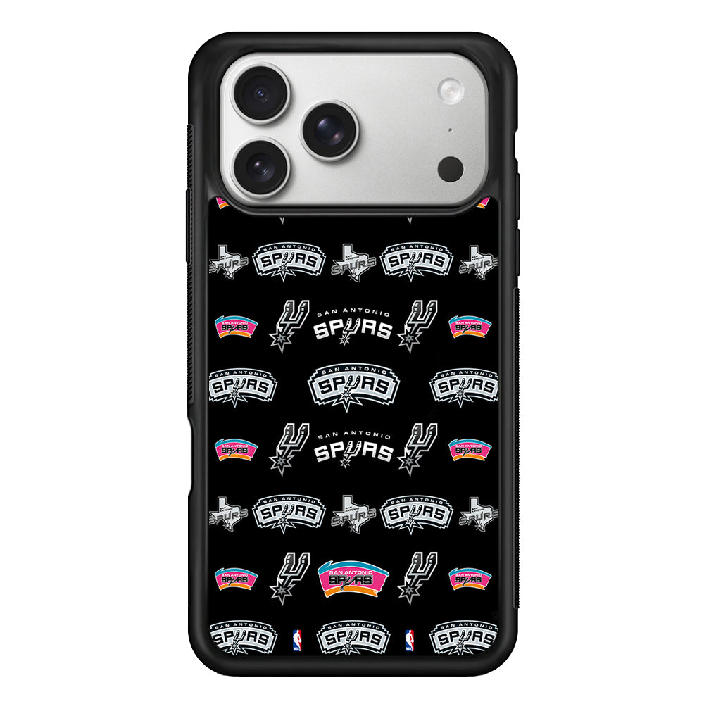 San Antonio Spurs Pattern iPhone 17 Pro Case | Slim Rubber Case for iPhone 17 Pro