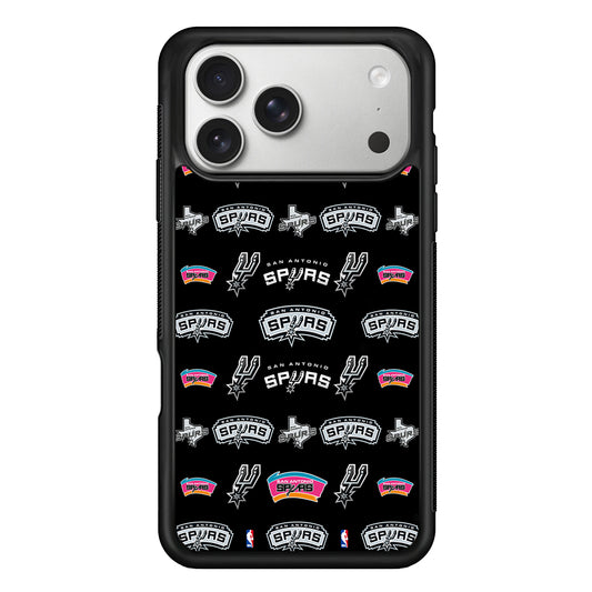 San Antonio Spurs Pattern iPhone 17 Pro Case | Slim Rubber Case for iPhone 17 Pro