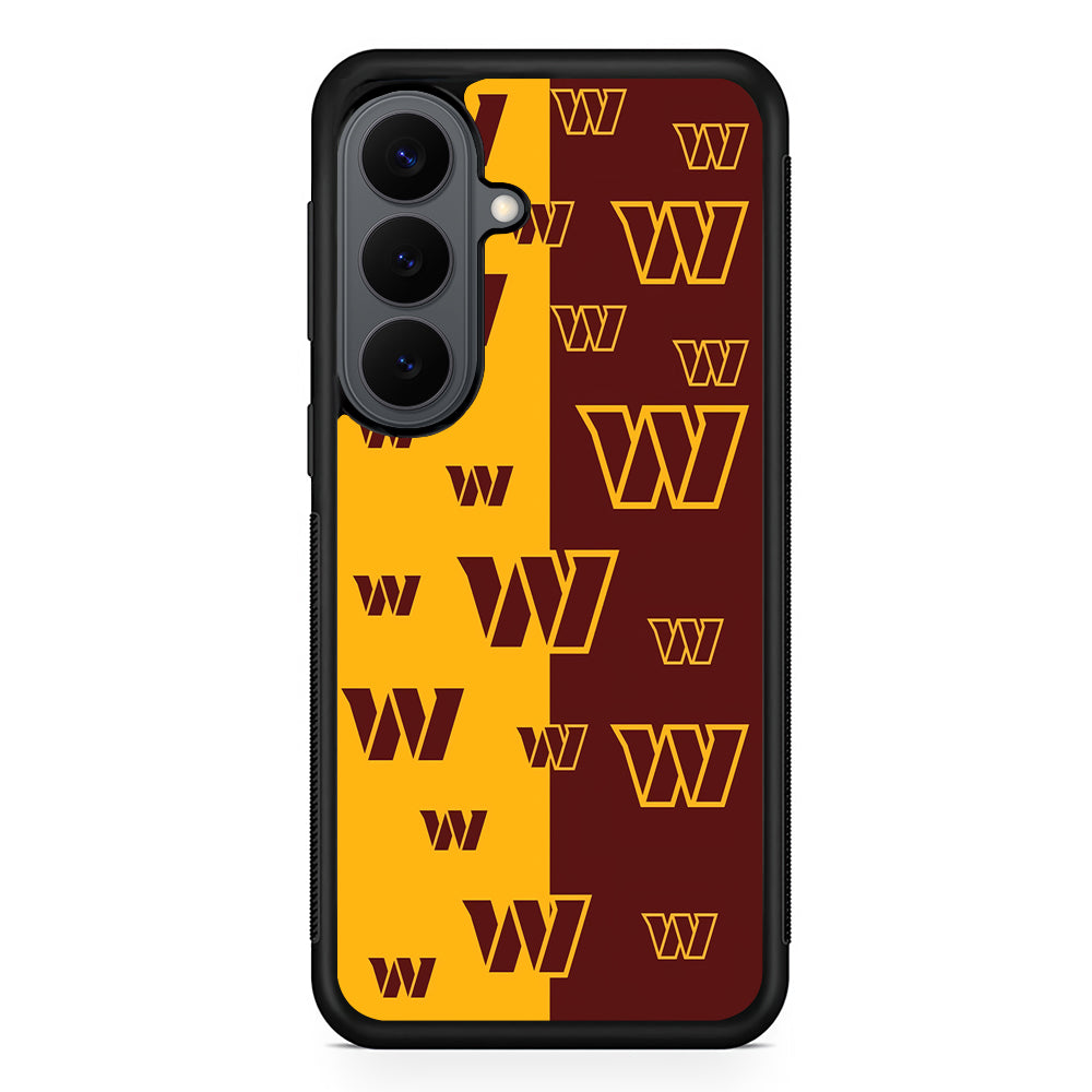 Washington Commanders Logo Pattern Samsung Galaxy S26 Plus Case | Slim Rubber Case for Samsung Galaxy S26 Plus