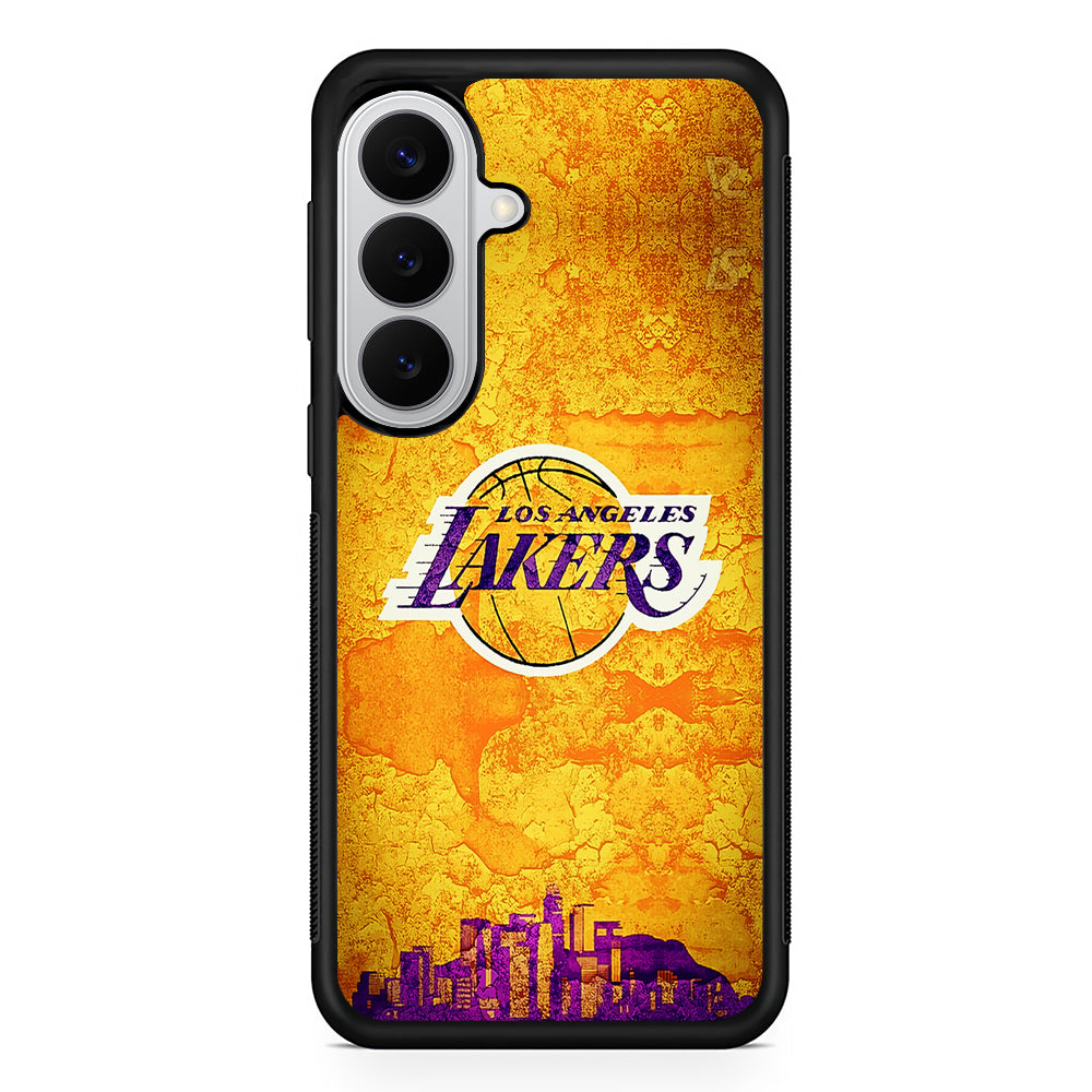 Los Angeles Lakers Pattern Samsung Galaxy S26 Case | Protective Rubber Cover