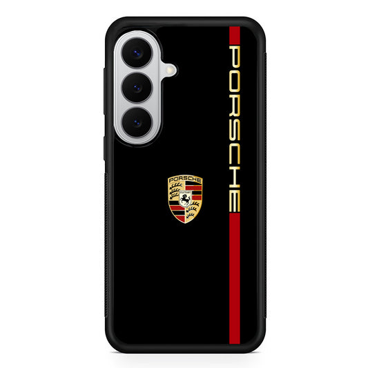 Porsche Car Logo Luxury Samsung Galaxy S26 Case | Slim Rubber Case for Samsung Galaxy S26