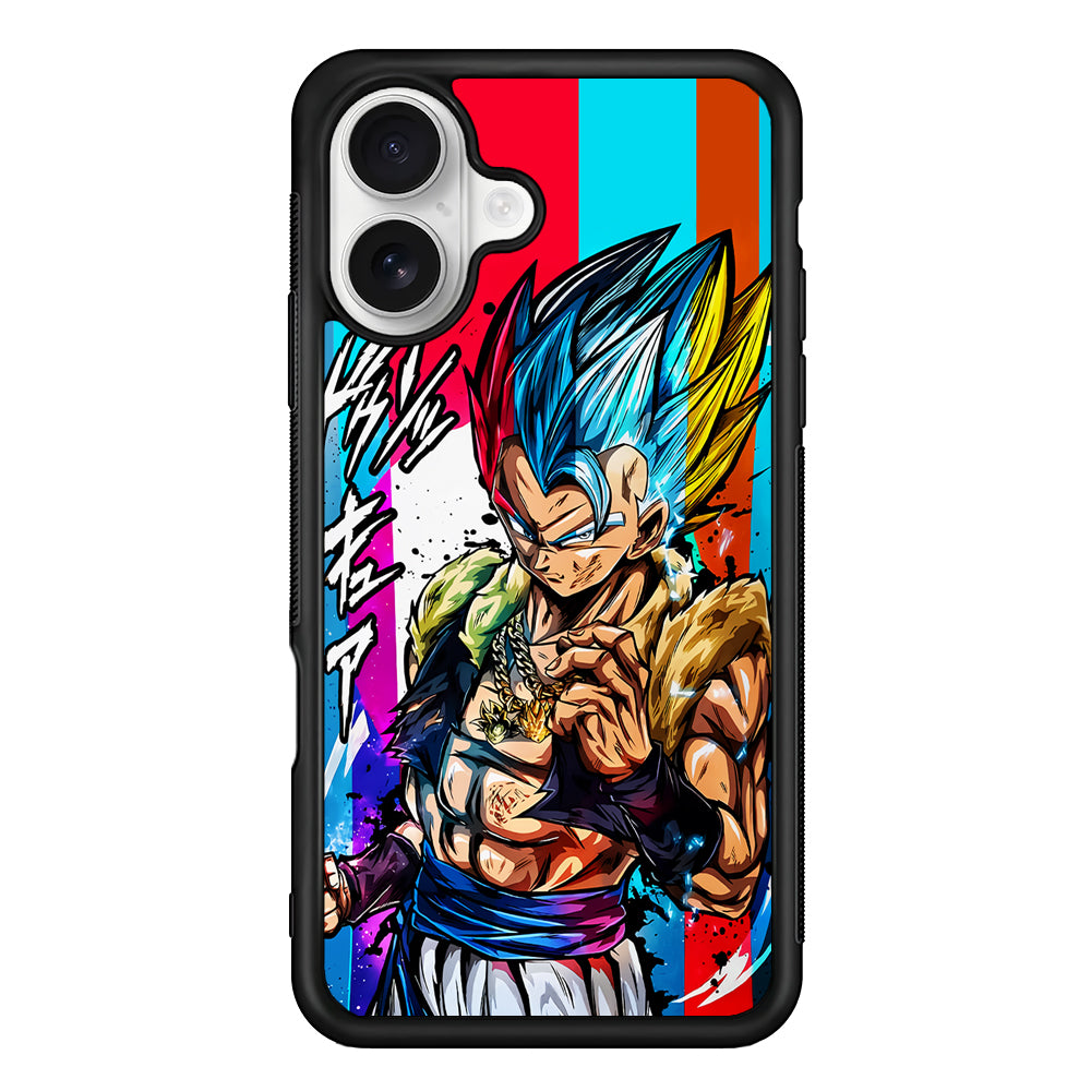 Gogeta Dragon Ball Z Art iPhone 16 Plus Case | Durable Protective Rubber Cover
