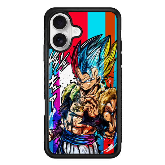 Gogeta Dragon Ball Z Art iPhone 16 Plus Case | Durable Protective Rubber Cover