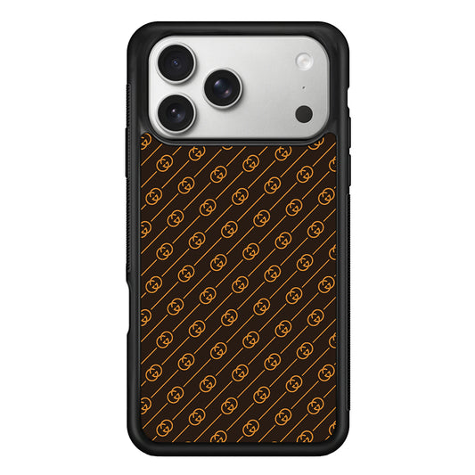 Gucci Brown Pattern iPhone 17 Pro Case | Slim Rubber Case for iPhone 17 Pro