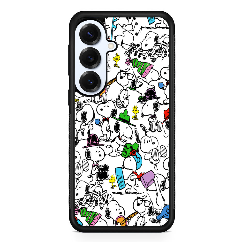 Collection of Snoopy Activities Samsung Galaxy S25 Plus Case | Slim Rubber Cover for Samsung Galaxy S25 Plus