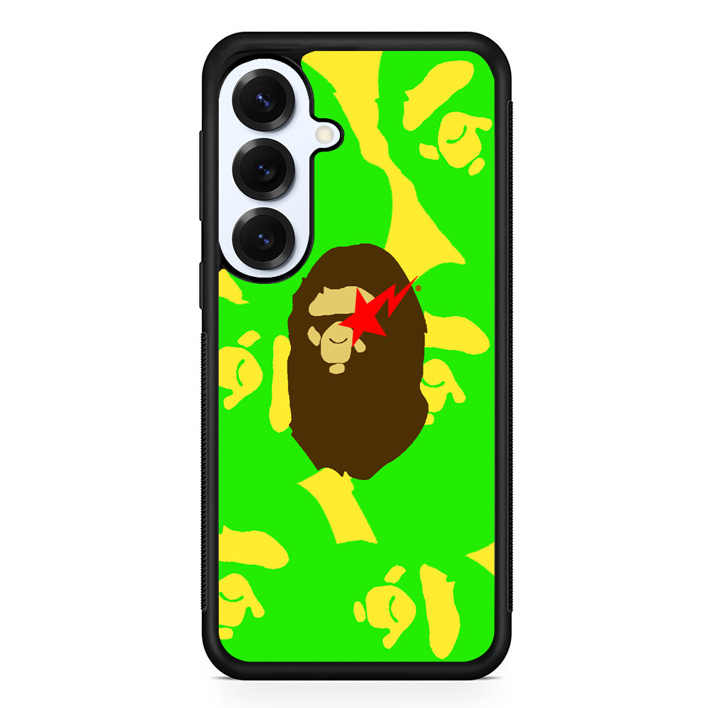 Bape Green Screen Samsung Galaxy S25 Plus Case | Slim Rubber Case for Samsung Galaxy S25 Plus