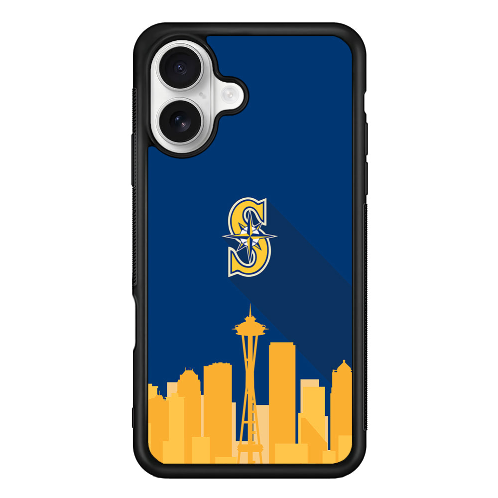 Seattle Mariners Logo iPhone 16 Plus Case | Durable Protective Rubber Cover