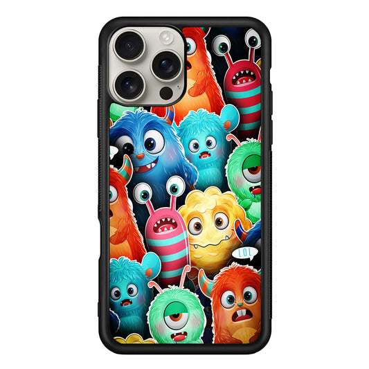 Cute Monsters Aesthetic iPhone 16 Pro Max Case | Stylish Protective Case for iPhone 16 Pro Max
