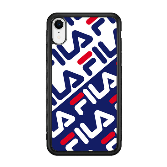 Fila Patern in Slope iPhone XR Case | Slim Rubber Case for iPhone XR