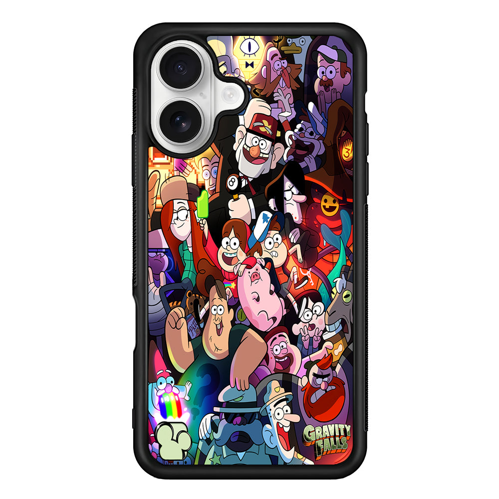 Gravity Falls All Character iPhone 16 Plus Case | Durable Protective Rubber Cover