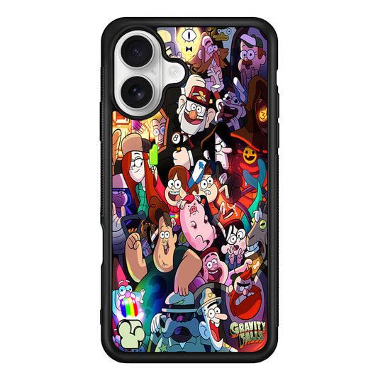 Gravity Falls All Character iPhone 16 Plus Case | Durable Protective Rubber Cover