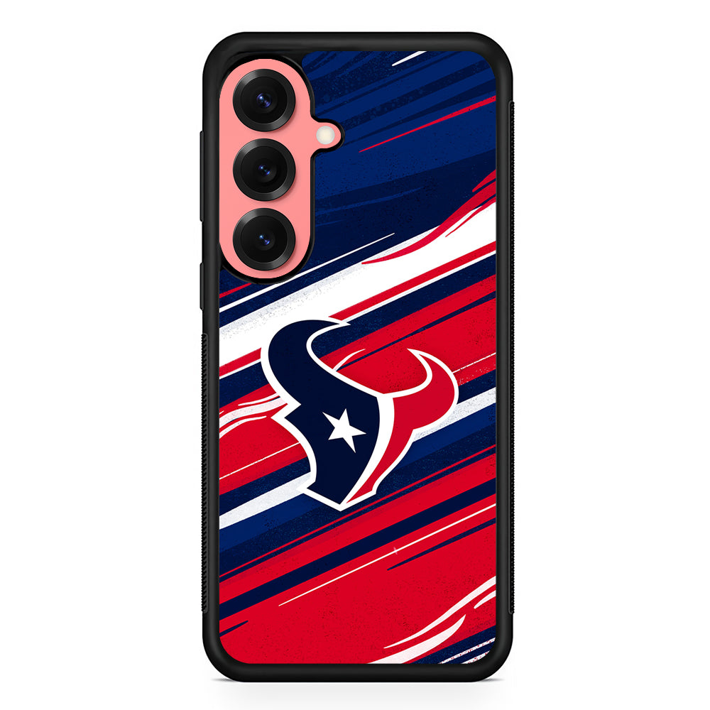 Houston Texans Abstract Color Samsung Galaxy S25 Case | Protective Case for Samsung Galaxy S25