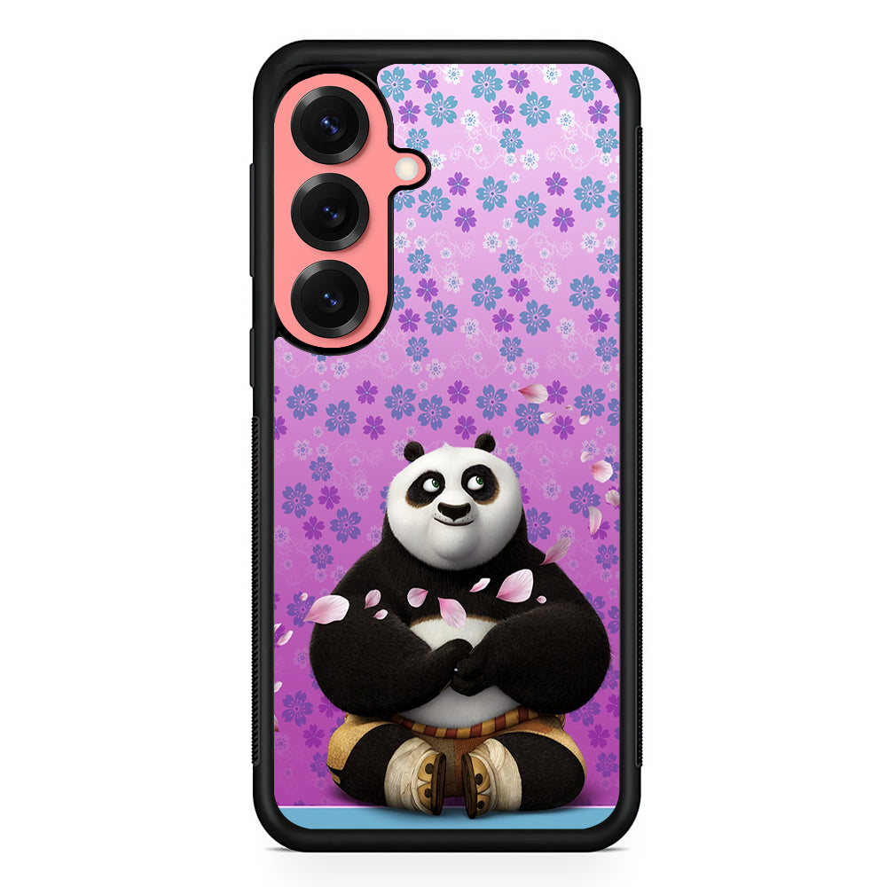 Kung Fu Panda Flower Background Samsung Galaxy S25 Case | Protective Case for Samsung Galaxy S25
