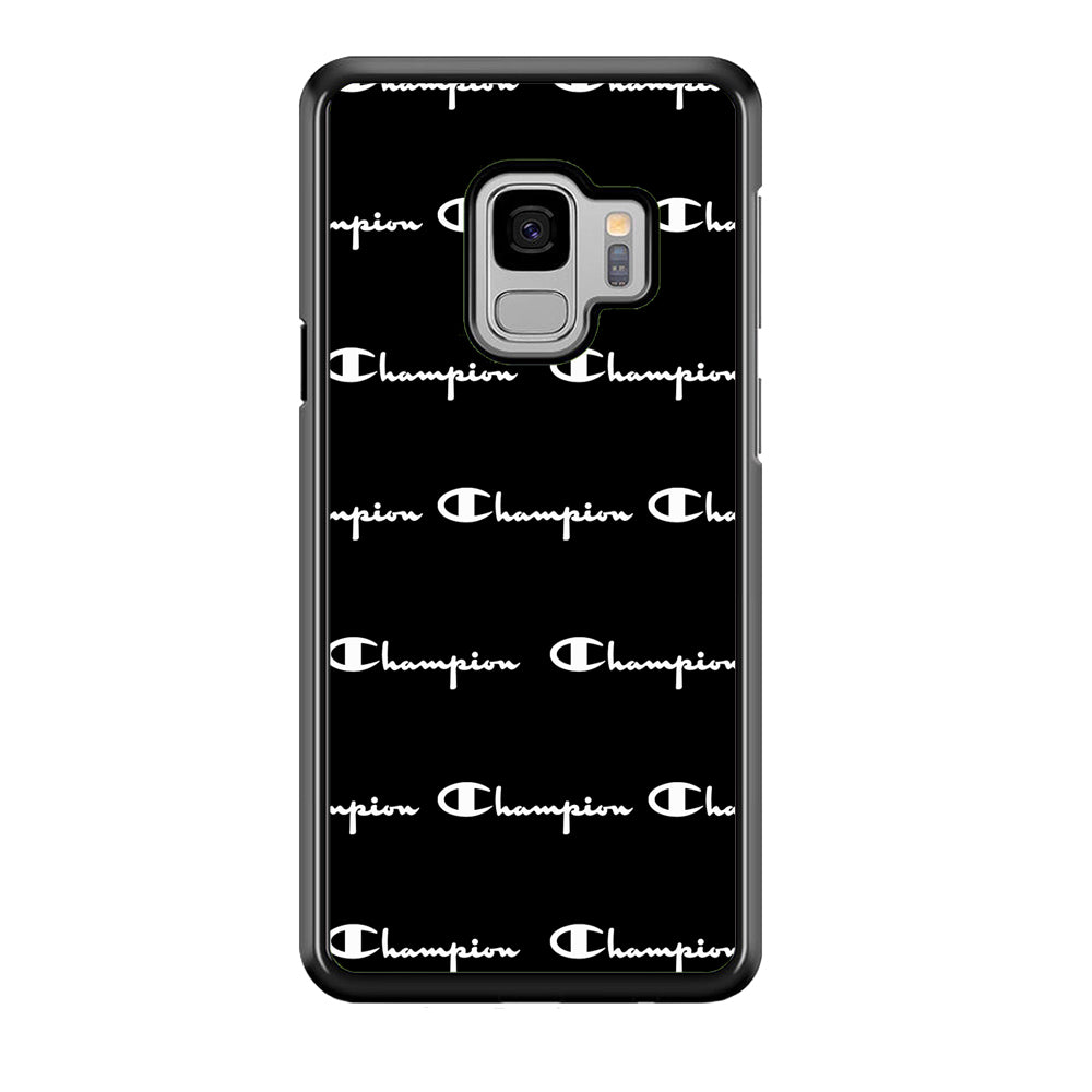 Champion Bland And White Samsung Galaxy S9 Case | Slim Rubber Case for Samsung Galaxy S9