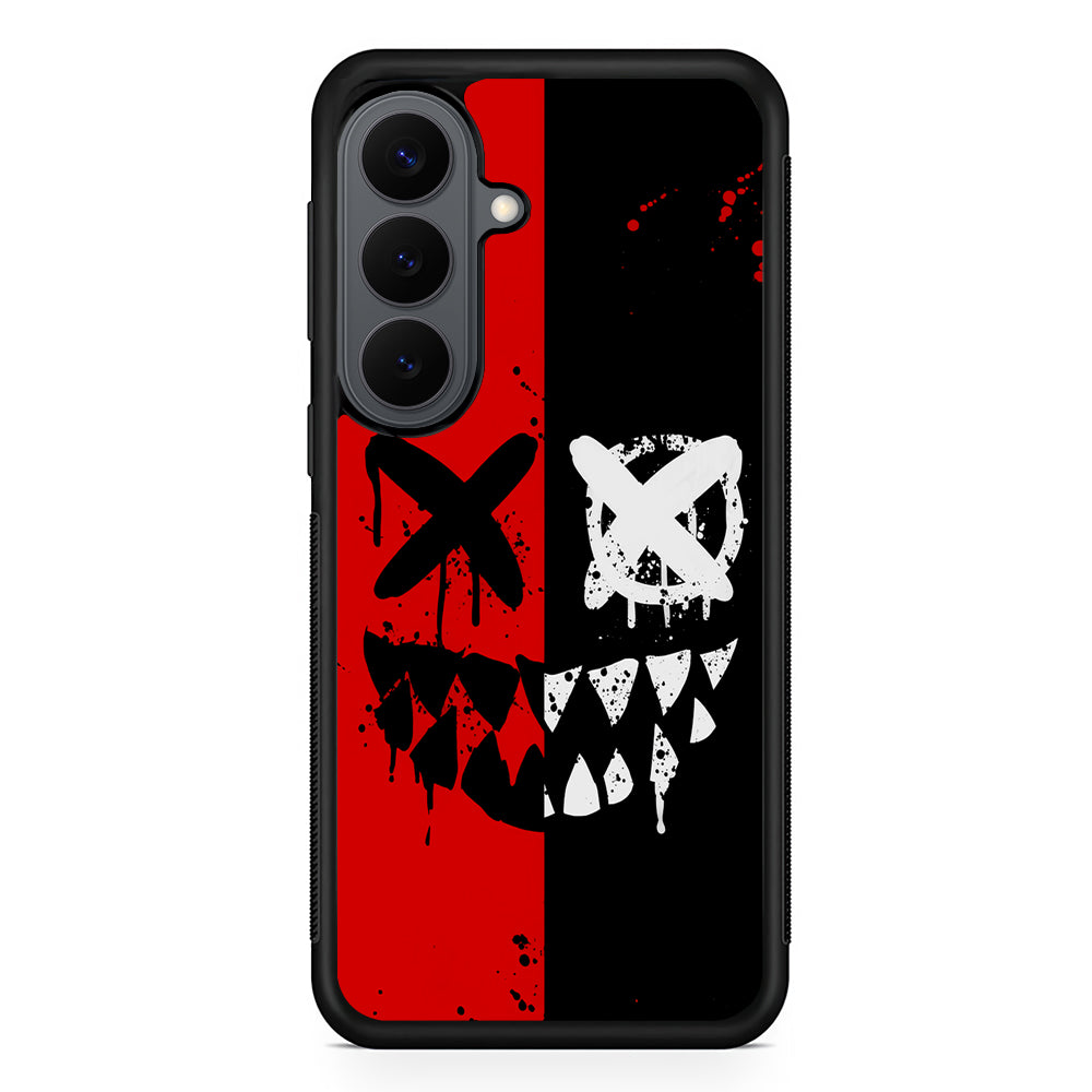 Bad Smiley Face Red Black Samsung Galaxy S26 Plus Case | Slim Rubber Case for Samsung Galaxy S26 Plus