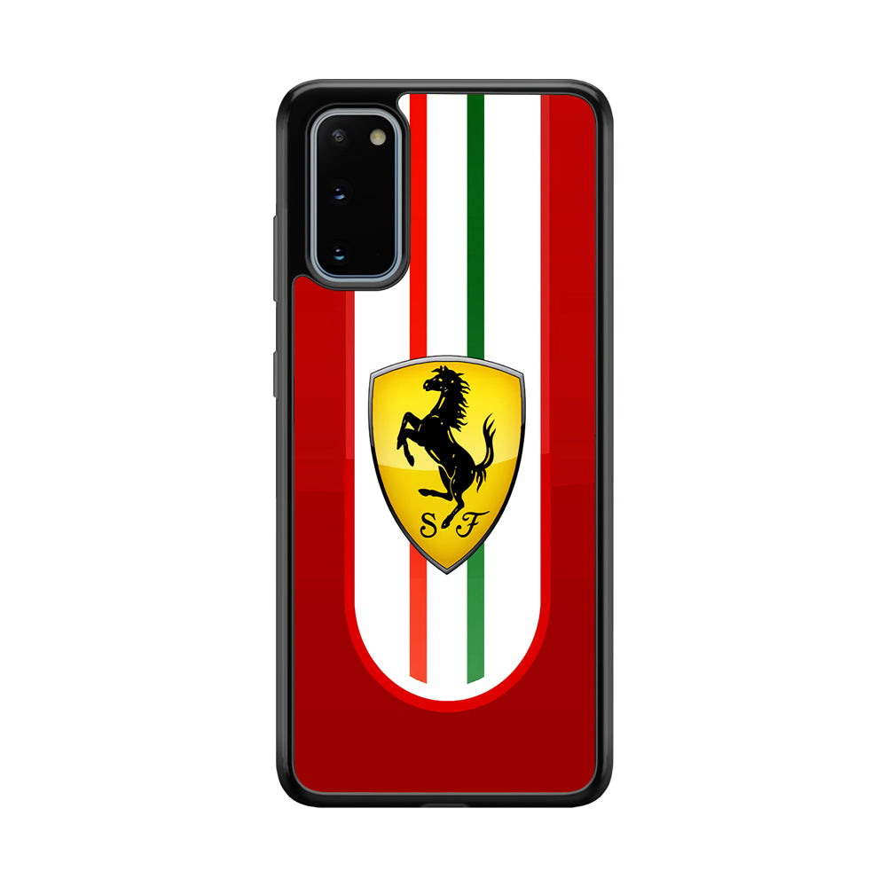 Ferrari Logo Red Samsung Galaxy S20 Case | Slim Rubber Case for Samsung Galaxy S20