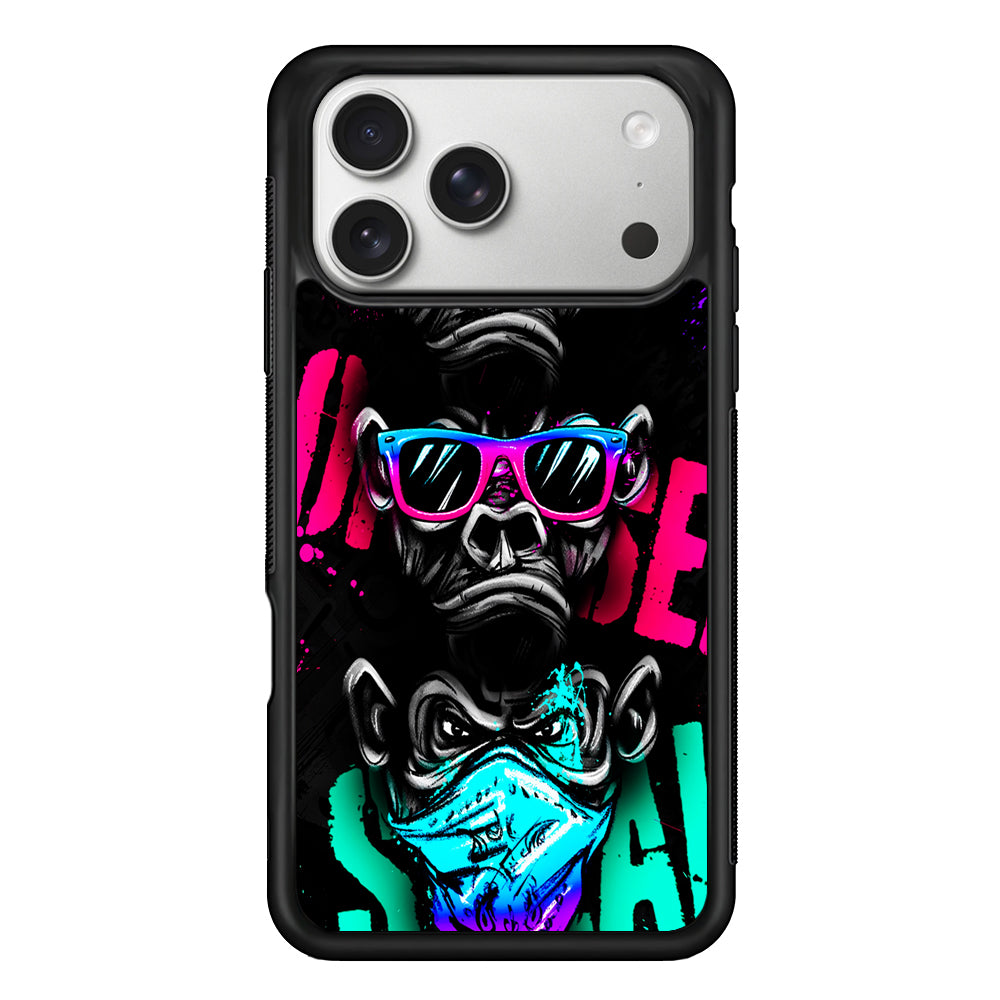 Three Wise Monkeys iPhone 17 Pro Case | Slim Rubber Case for iPhone 17 Pro