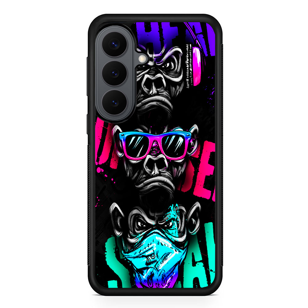 Three Wise Monkeys Samsung Galaxy S26 Plus Case | Slim Rubber Case for Samsung Galaxy S26 Plus