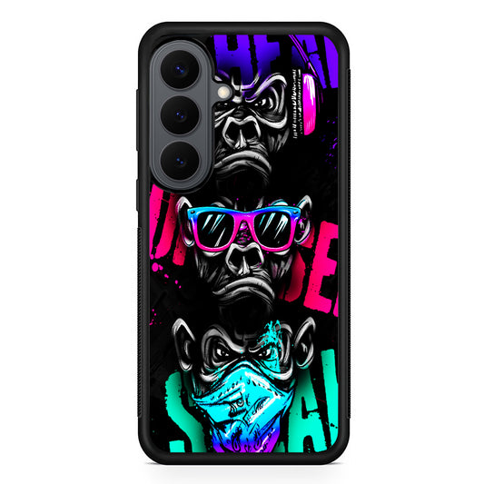 Three Wise Monkeys Samsung Galaxy S26 Plus Case | Slim Rubber Case for Samsung Galaxy S26 Plus