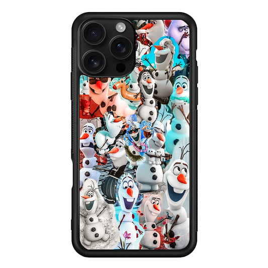Frozen Olaf Aesthetic Collage iPhone 16 Pro Case | Durable Protective Case for iPhone 16 Pro