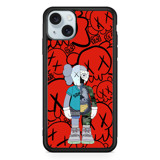 Kaws Graffiti Red iPhone 14 Case | Slim Rubber Case for iPhone 14