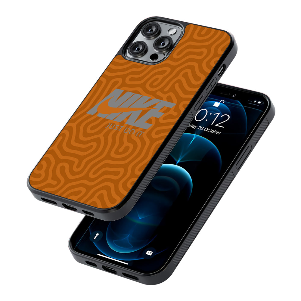 Nike Brown Maze 2D Rubber Phone Case | Slim Protective Phone Case