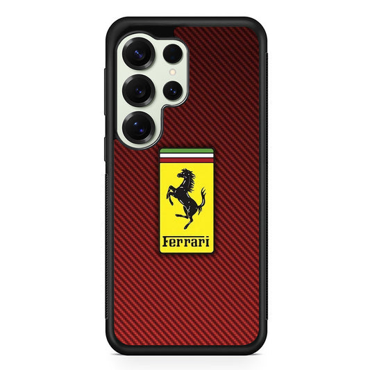 Ferrari Bloodshot Fiber Samsung Galaxy S25 Ultra Case | Durable Rubber Case for Samsung Galaxy S25 Ultra