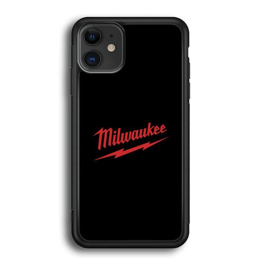 Milwaukee Tool Black Background iPhone 12 Case | Slim Rubber Case for iPhone 12