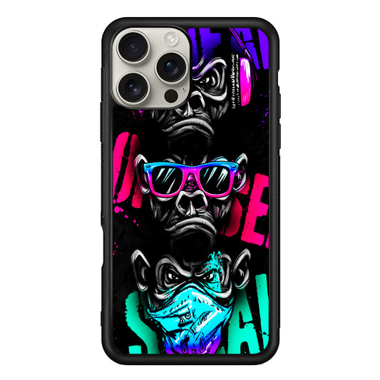 Three Wise Monkeys iPhone 16 Pro Max Case | Stylish Protective Case for iPhone 16 Pro Max