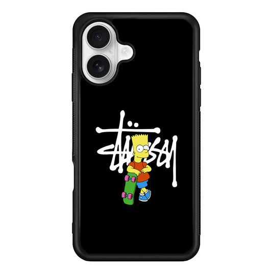 Stussy Simpson Skate iPhone 16 Plus Case | Slim Rubber Case for iPhone 16 Plus