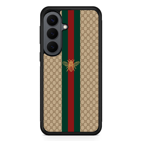 Gucci Latte Wall Stripe Bee Logo Samsung Galaxy S26 Plus Case | Slim Rubber Case for Samsung Galaxy S26 Plus