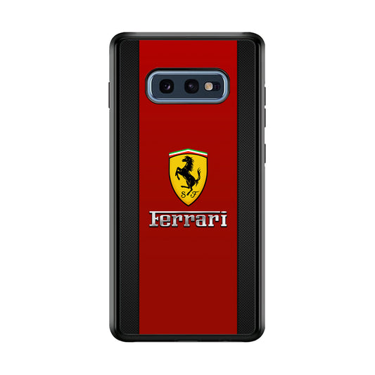 Ferrari Luxury Car Stripe Logo Samsung Galaxy S10E Case | Slim Rubber Case for Samsung Galaxy S10E