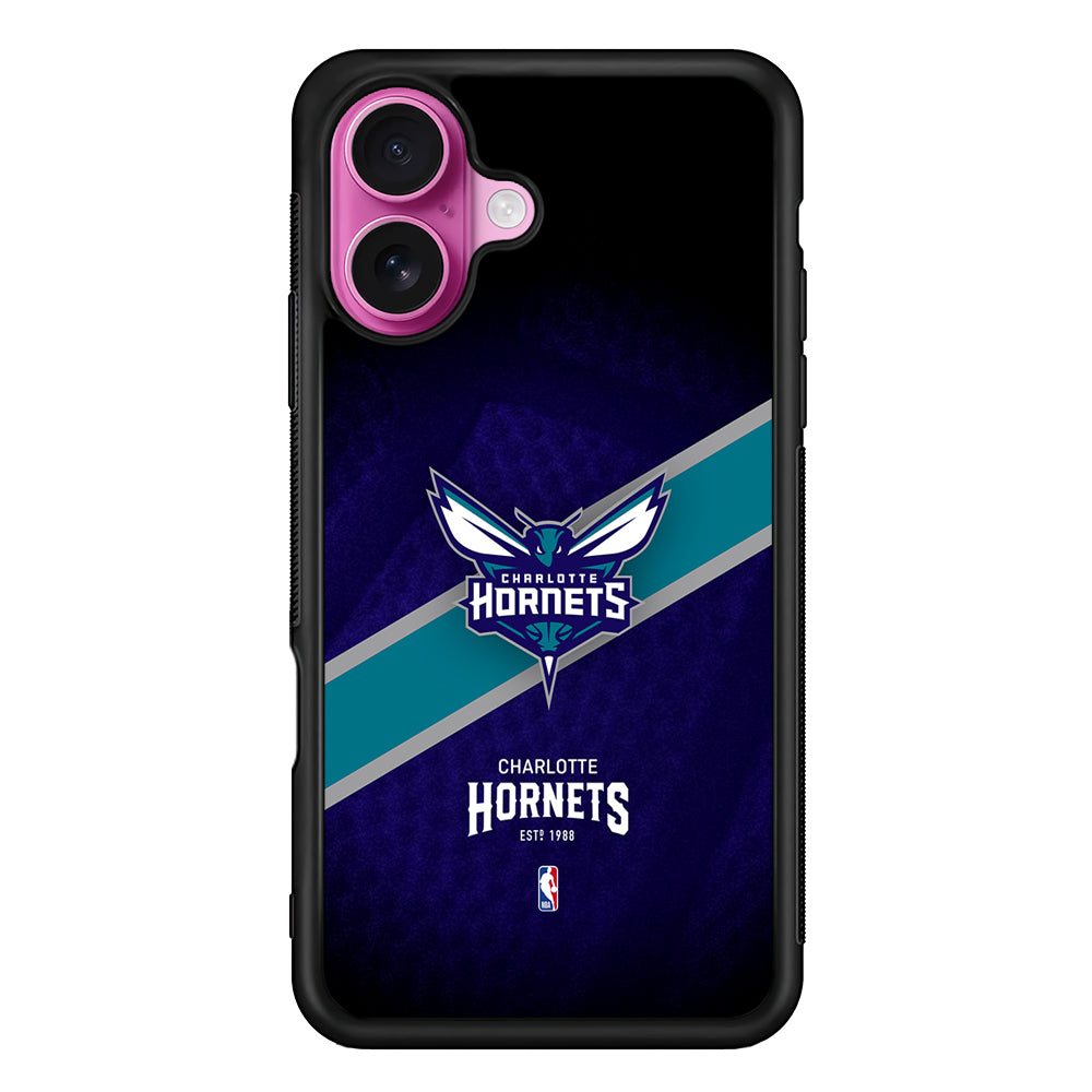 Charlotte Hornets Logo iPhone 17 Case | Slim Protective Rubber Phone Cover