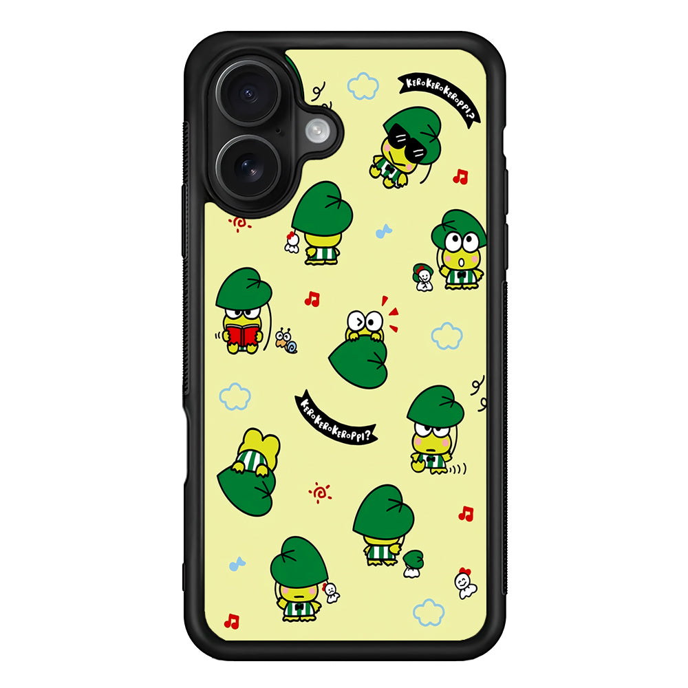 Keroppi Frog Activity Cartoon iPhone 16 Case - Oxvistore