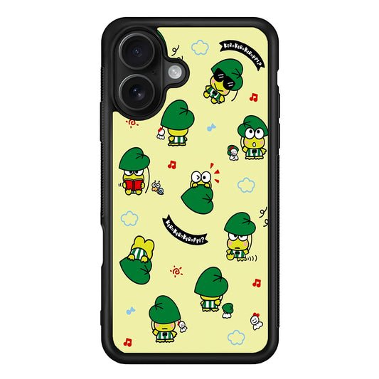 Keroppi Frog Activity Cartoon iPhone 16 Case - Oxvistore