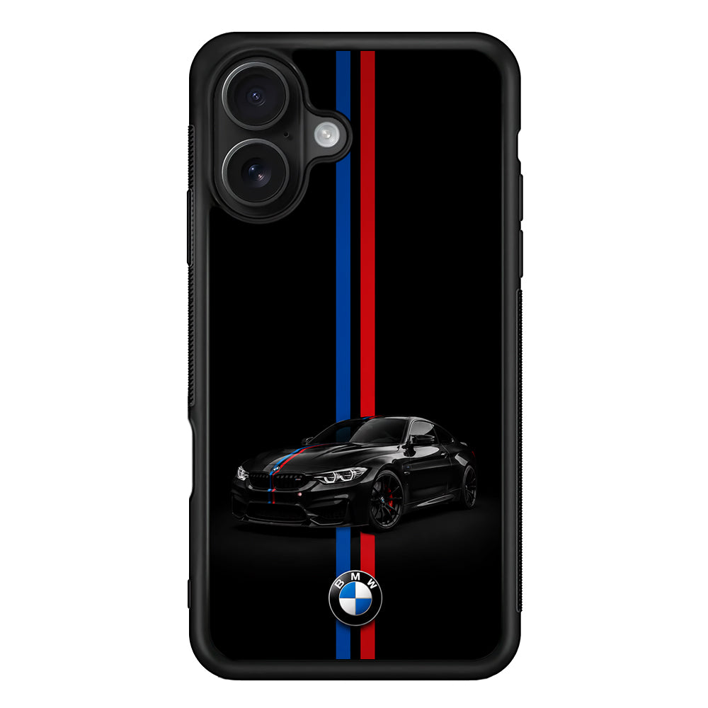 BMW M4 Coupe Racing Stripe iPhone 16 Case | Slim Rubber Case for iPhone 16